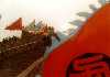 Flags on the great wall